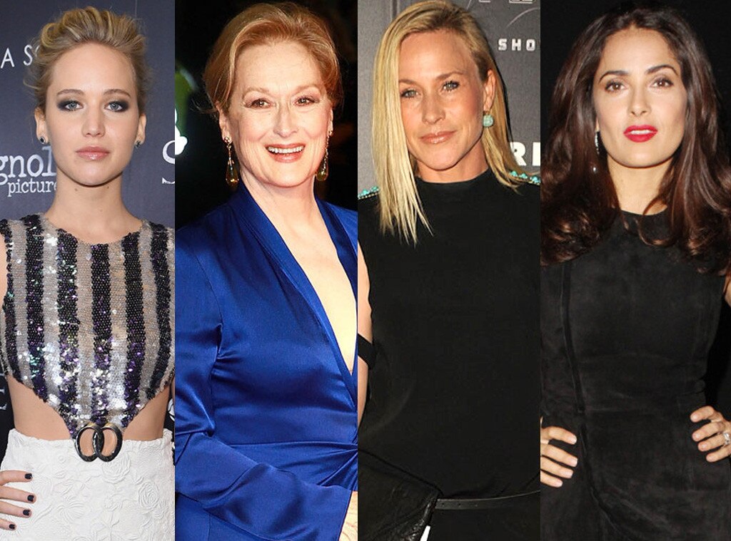 Meryl Streep, Jennifer Lawrence, Patricia Arquette, Salma Hayek