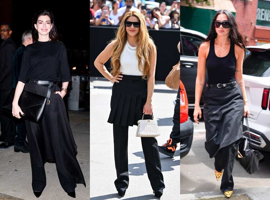 How To Wear Skirts-Over-Pants Trend According to a Celebrity Stylist