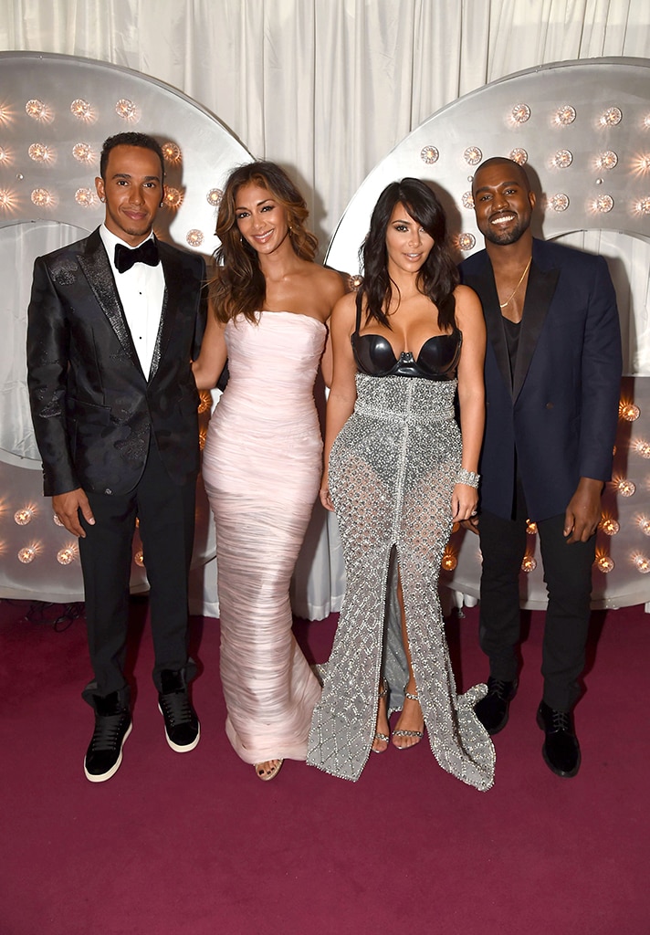 Lewis Hamilton, Kim Kardashian, Nicole Scherzinger, Kanye West